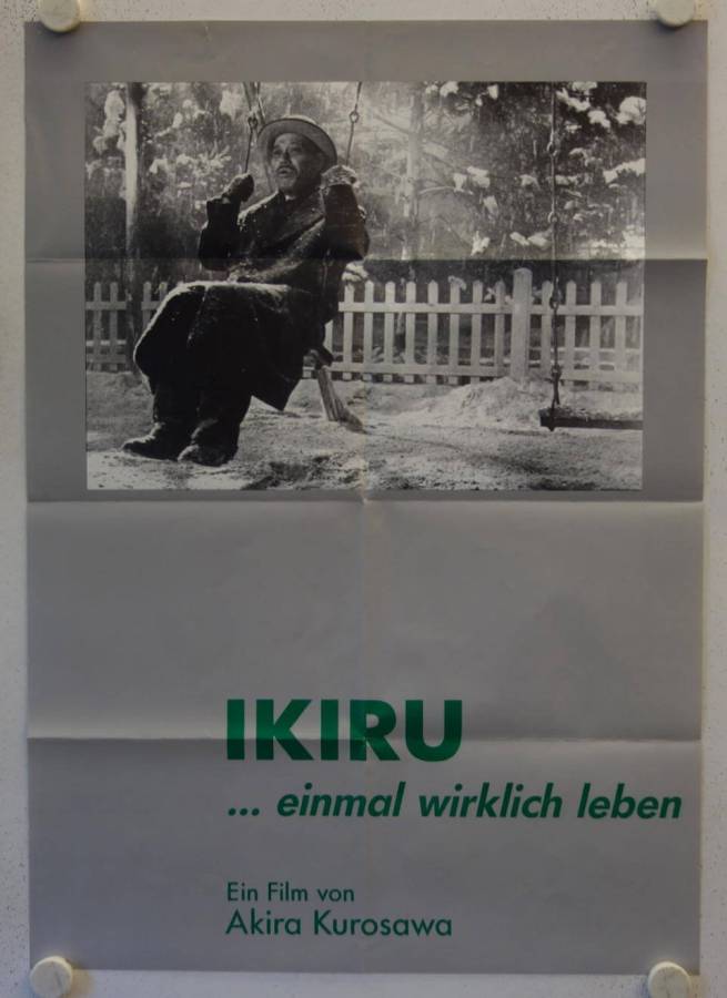Ikiru - Einmal wirklich leben originales deutsches Filmplakat (R80s)